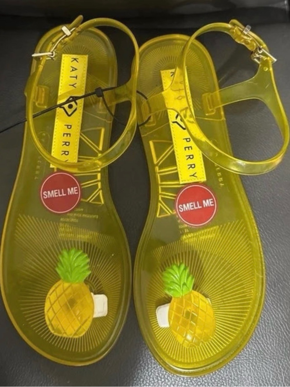 Katy Perry Collections Yellow Pineapple Jelly Sandals - Picture 2 of 4